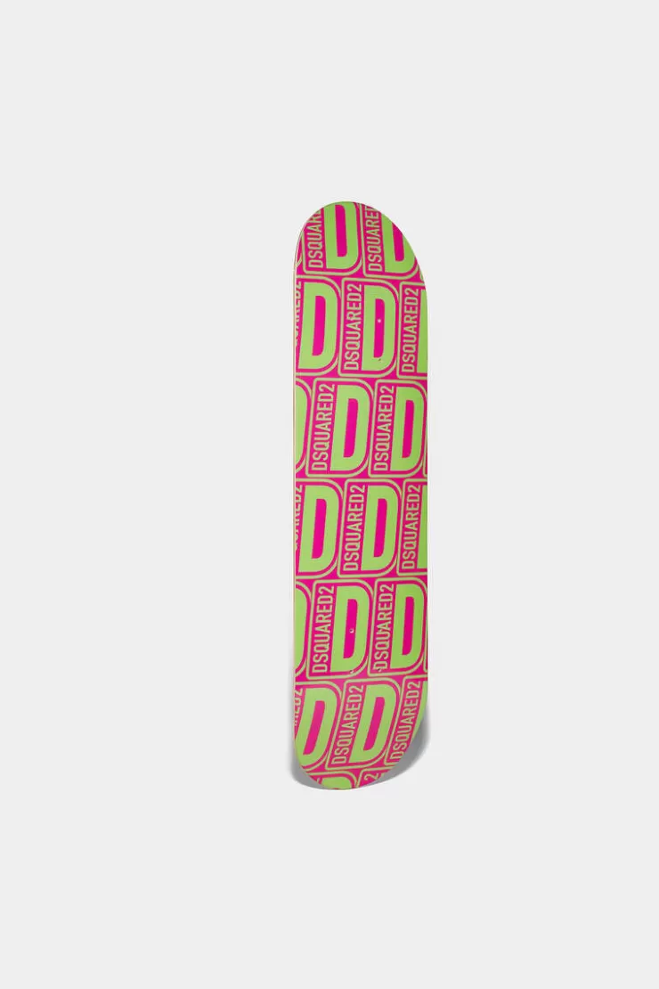 Dsquared2 All Over D Neon Skateboard>Donna Altri Accessori