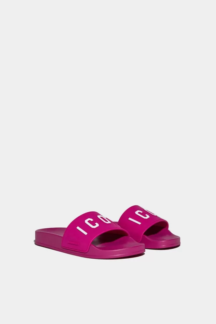 Dsquared2 Be Icon Beach Shoes>Donna Slides