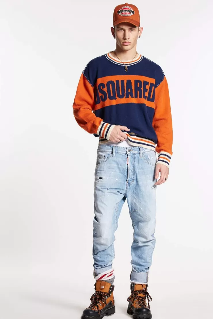 Dsquared2 Beverly Hills Light Wash Tailored Combat Jeans>Uomo Jeans