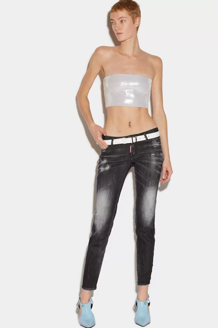 Dsquared2 Black Clean Wash Jennifer Jeans>Donna Jeans