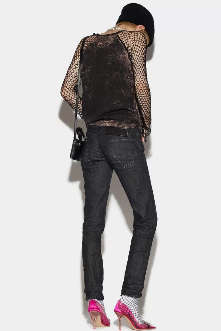 Dsquared2 Black Clean Wash Jennifer Jeans>Donna Jeans