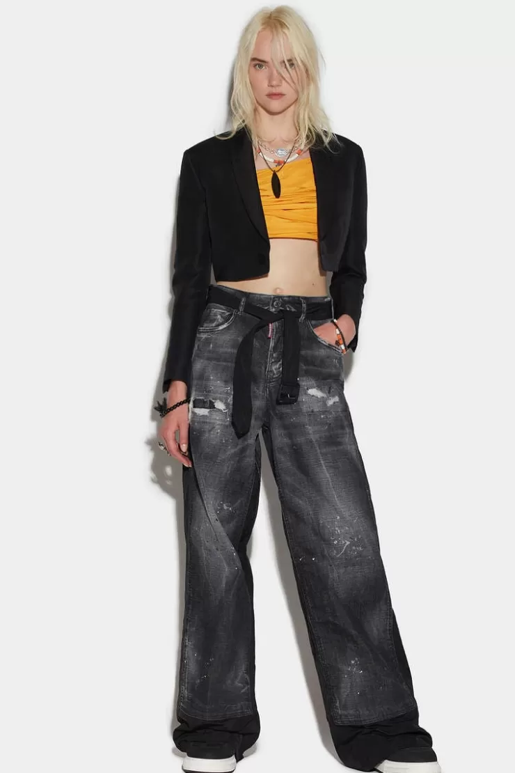 Dsquared2 Black Wash Traveller Jeans>Donna Jeans