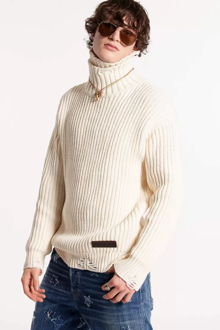 Dsquared2 Broken Stitch Double Knit>Uomo Maglieria