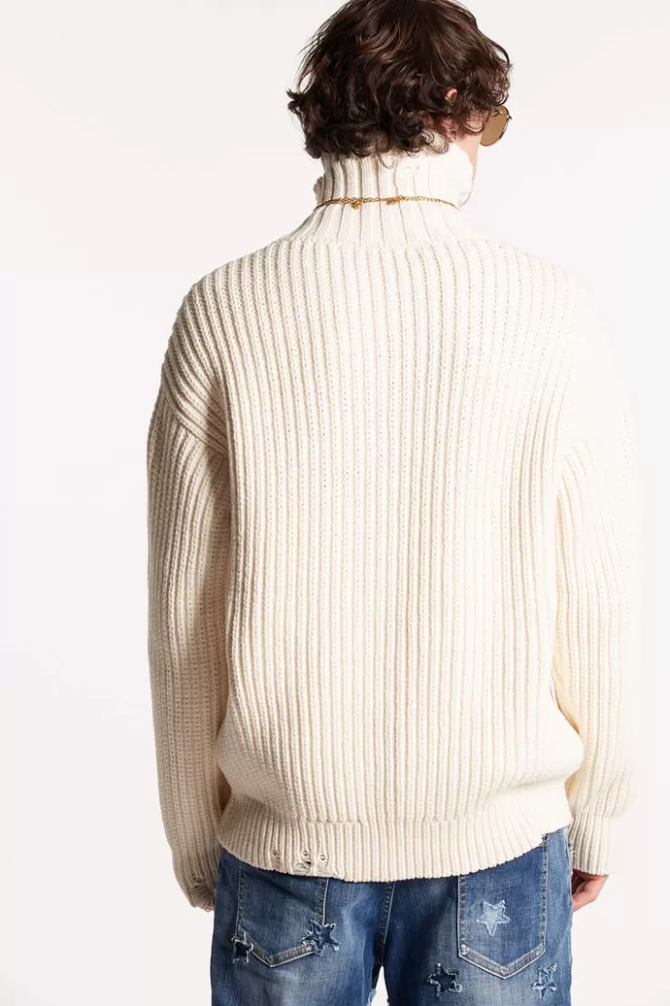 Dsquared2 Broken Stitch Double Knit>Uomo Maglieria