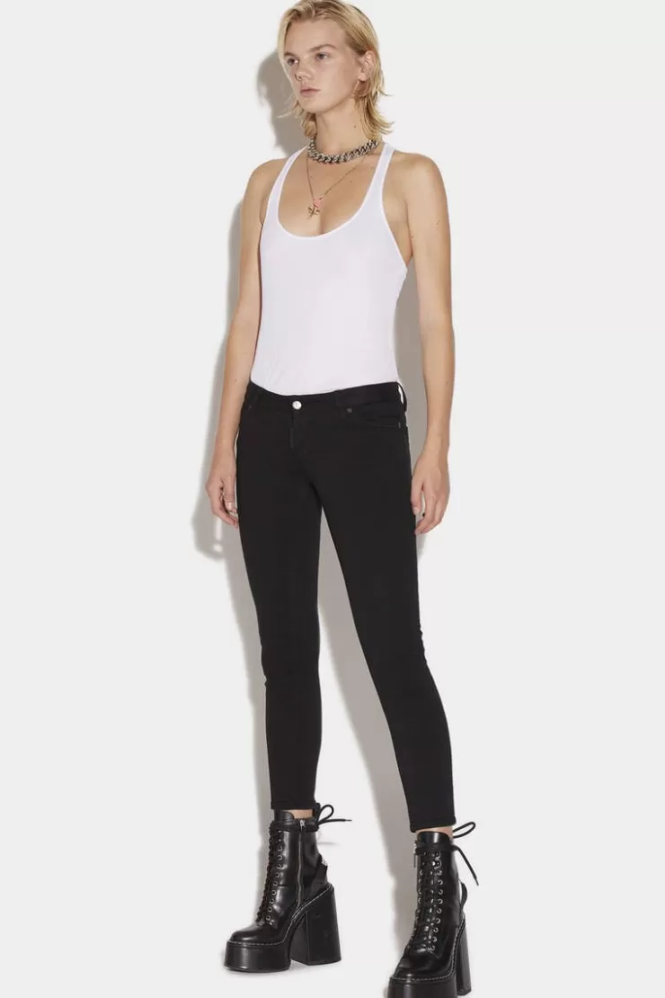 Dsquared2 Bull Rtd Super Stretch Jennifer Cropped Jeans>Donna Jeans