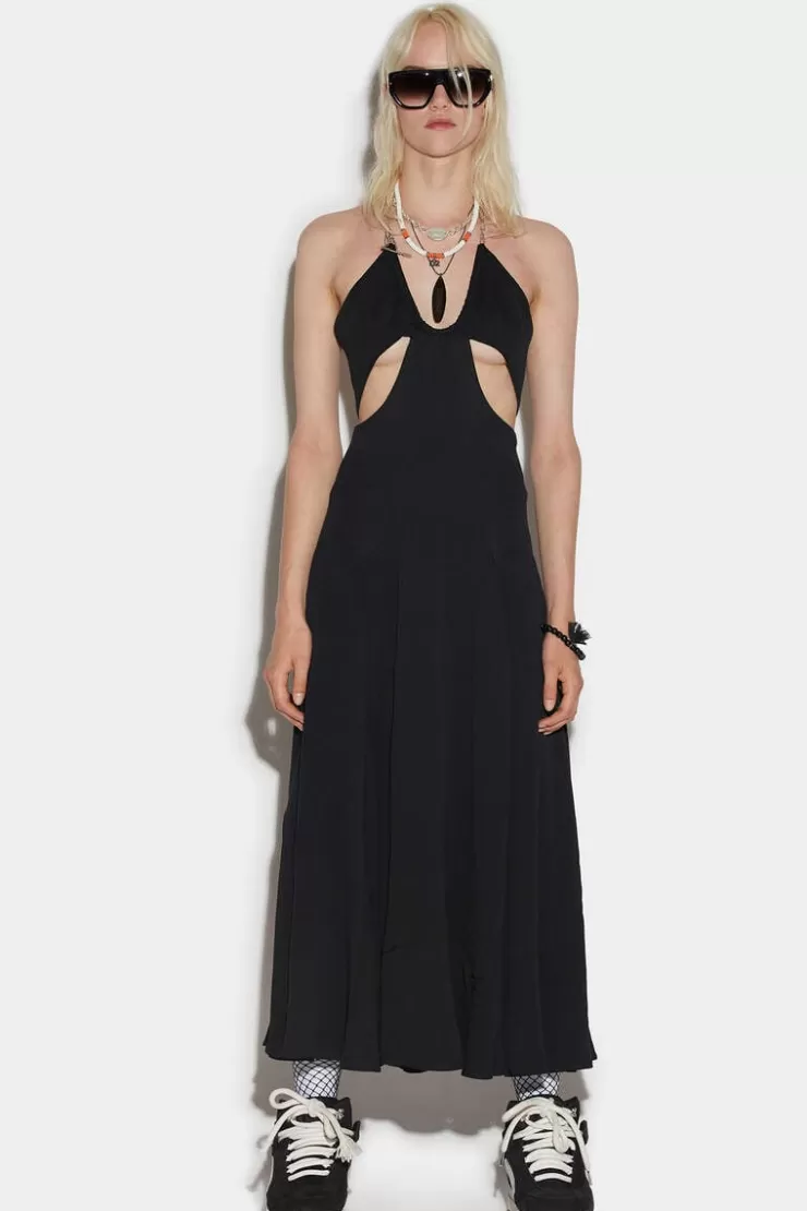 Dsquared2 Chain Cut-Out Long Dress>Donna Vestiti E Tute