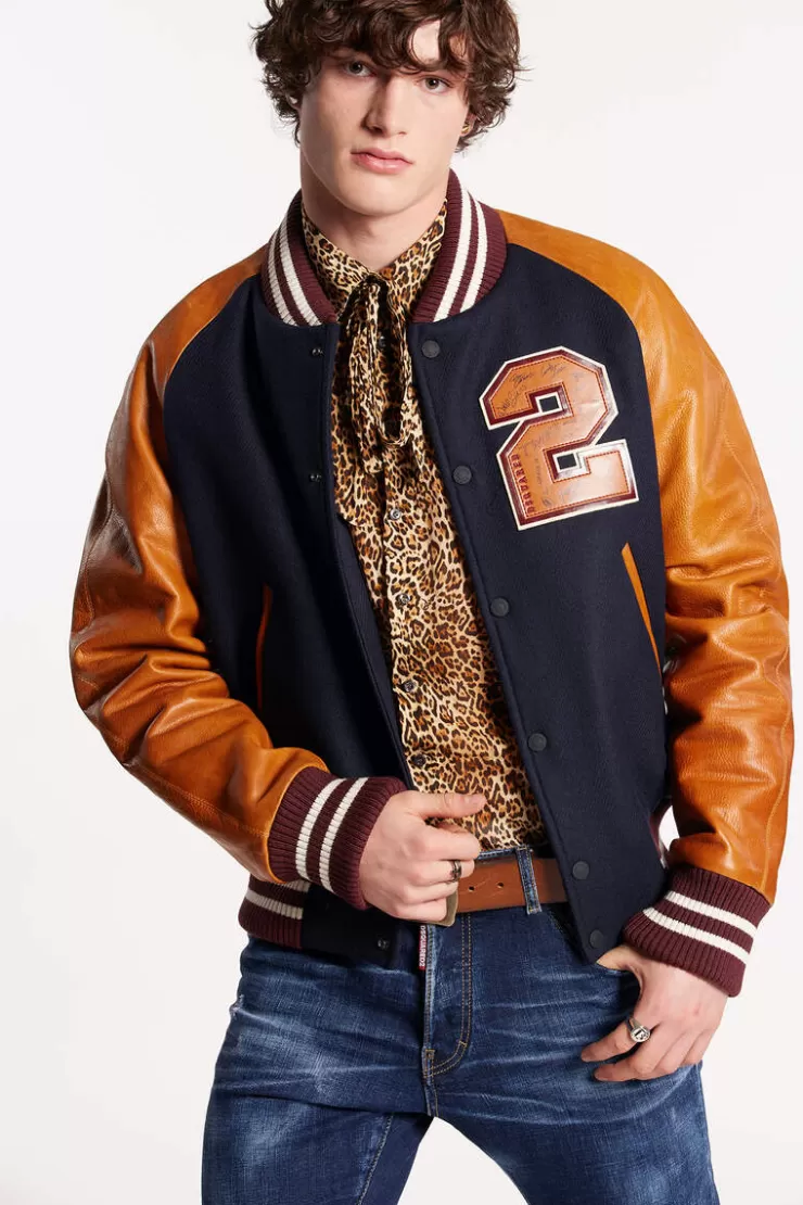 Dsquared2 College Bomber Jacket>Uomo Cappotti & Giubbotti