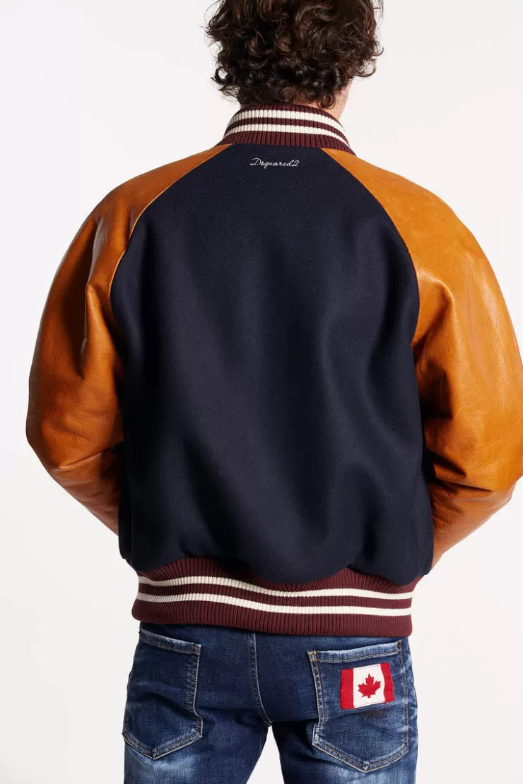 Dsquared2 College Bomber Jacket>Uomo Cappotti & Giubbotti