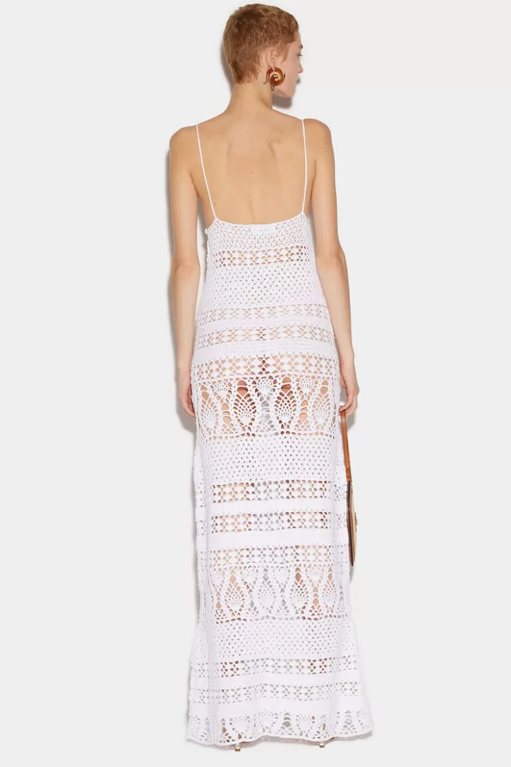 Dsquared2 Crochet Long Dress>Donna Vestiti E Tute