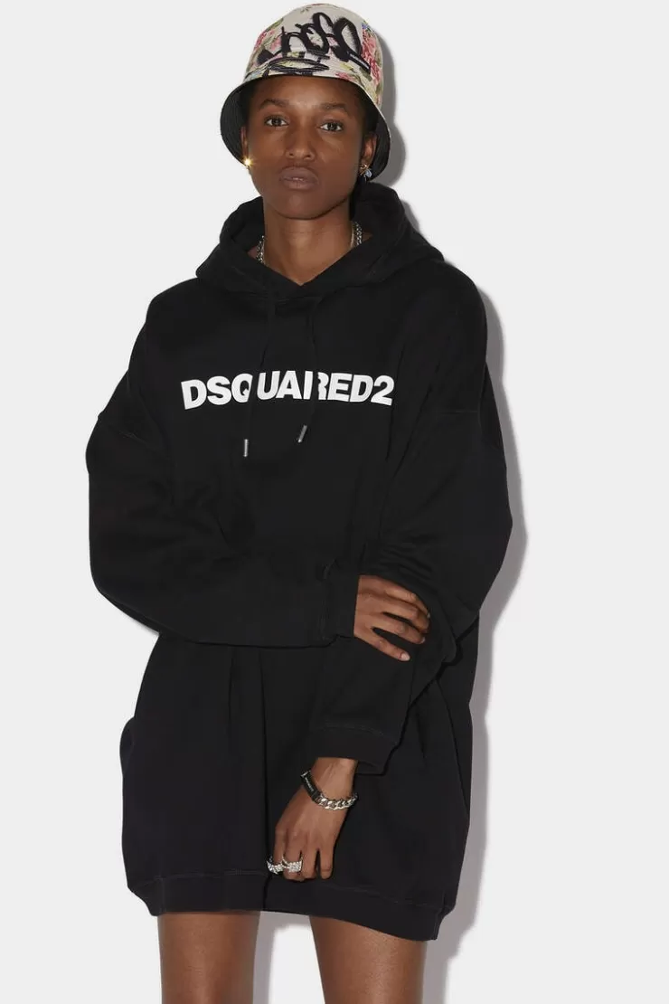 Dsquared2 D2 Hoodie Dress>Donna Vestiti E Tute