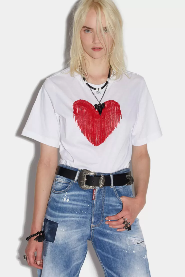 Dsquared2 D2 I Love You Easy T-Shirt>Donna Top & T-Shirt