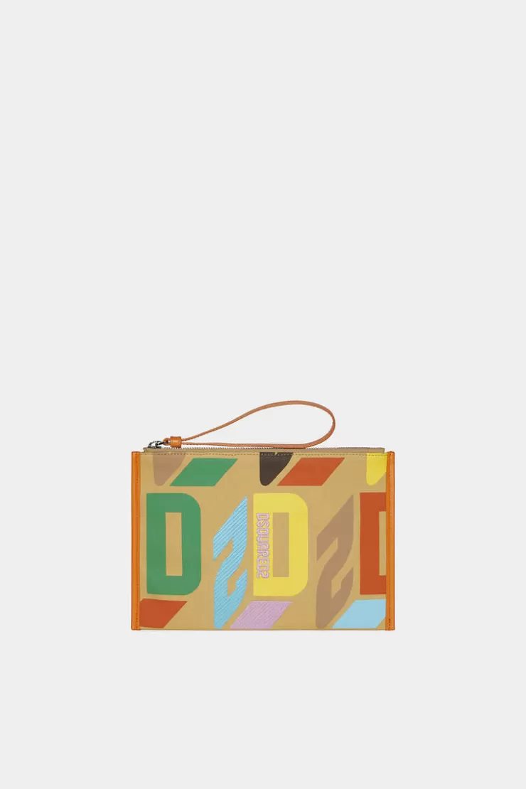 Dsquared2 D2 Monogram Pouch>Donna Piccola Pelletteria