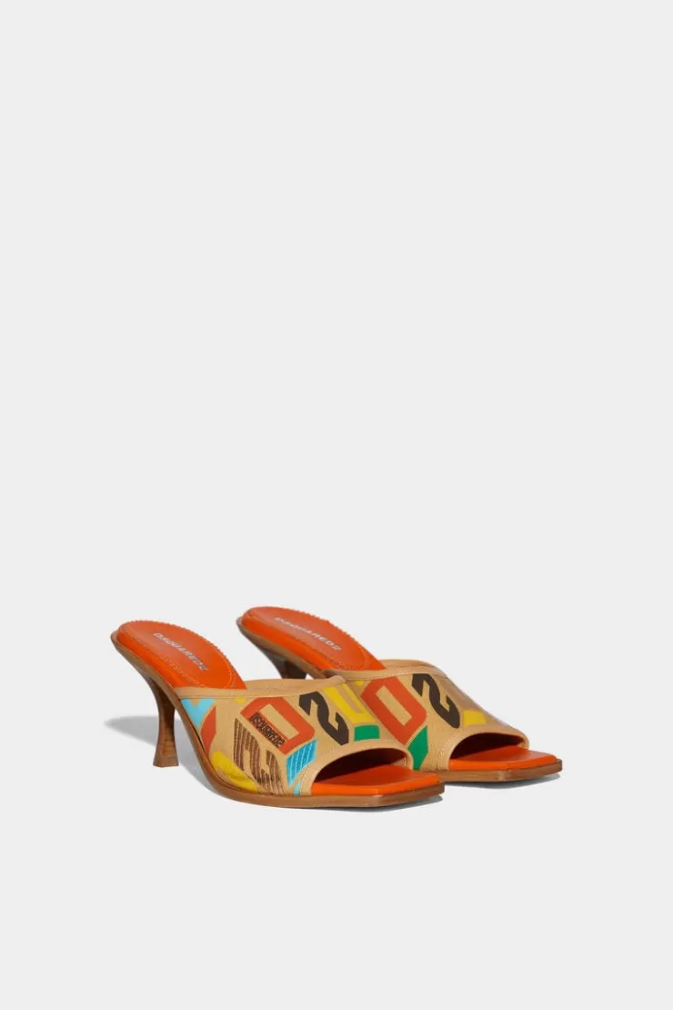 Dsquared2 D2 Monogram Sandals>Donna Sandali