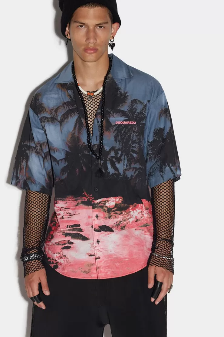 Dsquared2 D2 Sunrise Bowling Shirt>Uomo Camicie