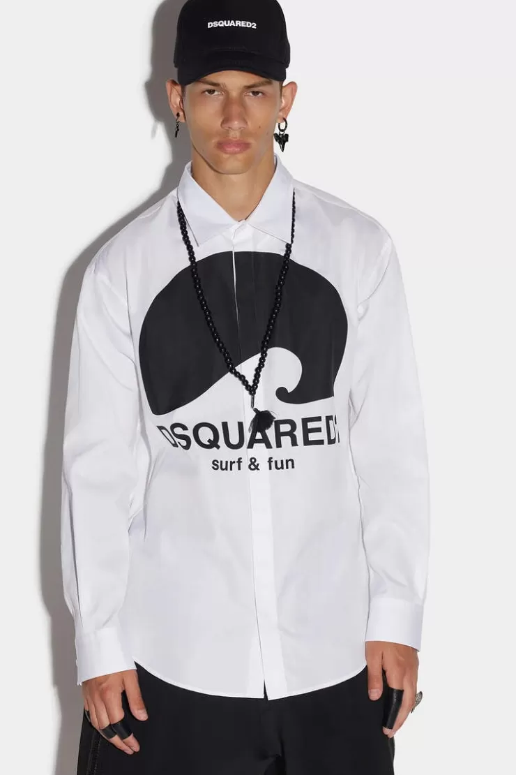 Dsquared2 D2 Surf&Fun Dropped Shoulder Shirt>Uomo Camicie