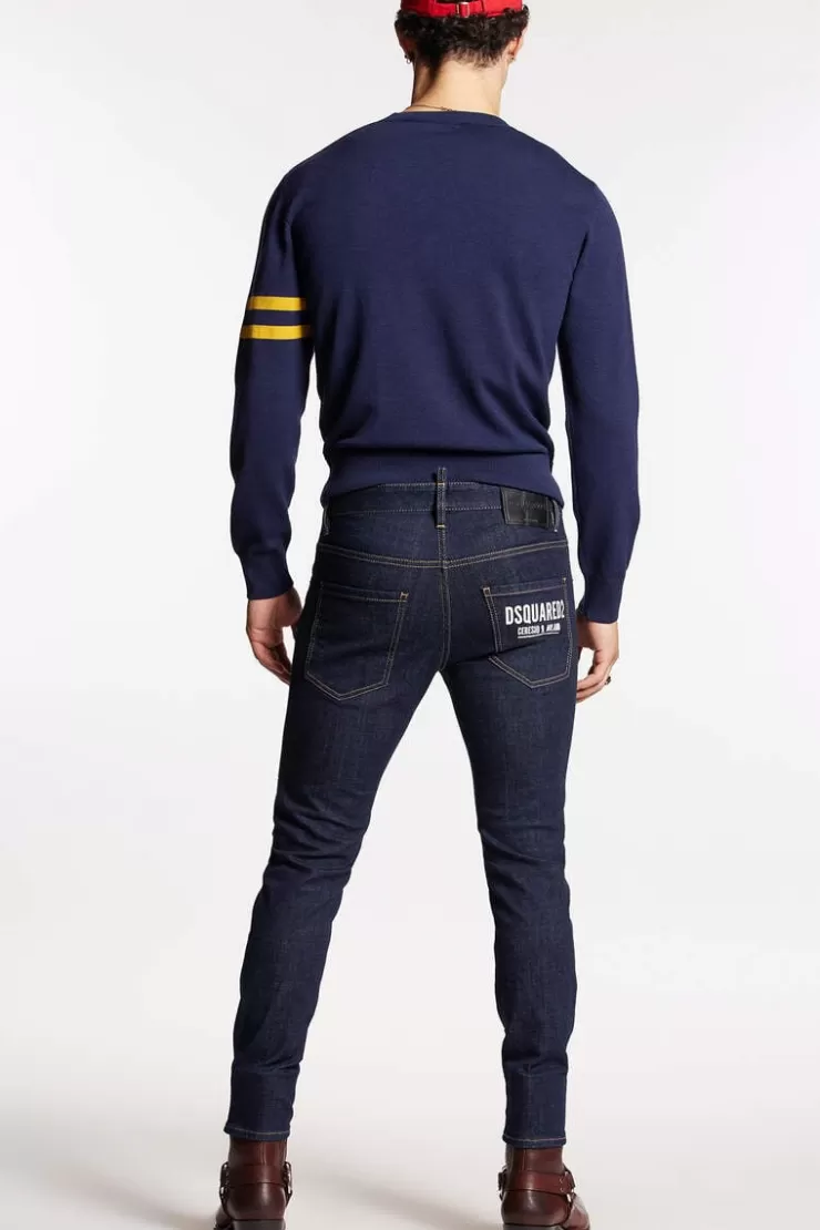 Dsquared2 Dark Rince Wash Skater Jeans>Uomo Jeans