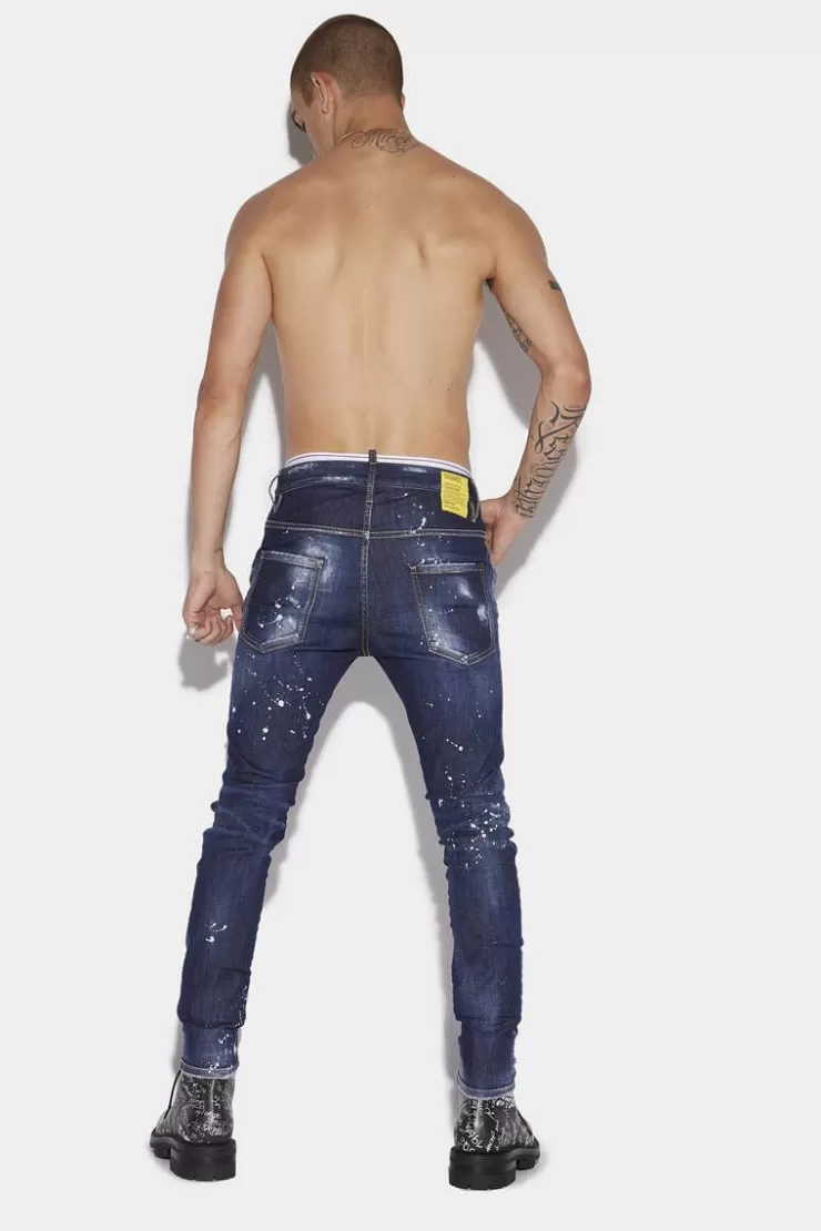 Dsquared2 Dark Ripped Bleach Wash Super Twinky Jeans>Uomo Jeans