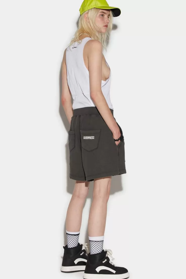 Dsquared2 Destroyed Arnold Shorts>Donna Pantaloni Corti