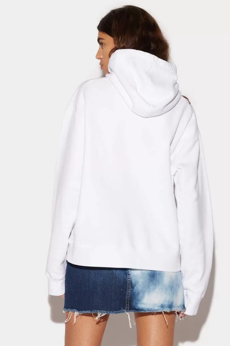 Dsquared2 Double Pipeline Cool Hoodie>Donna Felpe