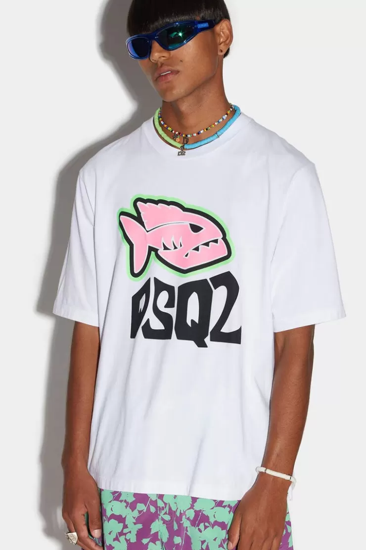 Dsquared2 Dsq2 Fish Skater T-Shirt>Uomo T-Shirt & Polo