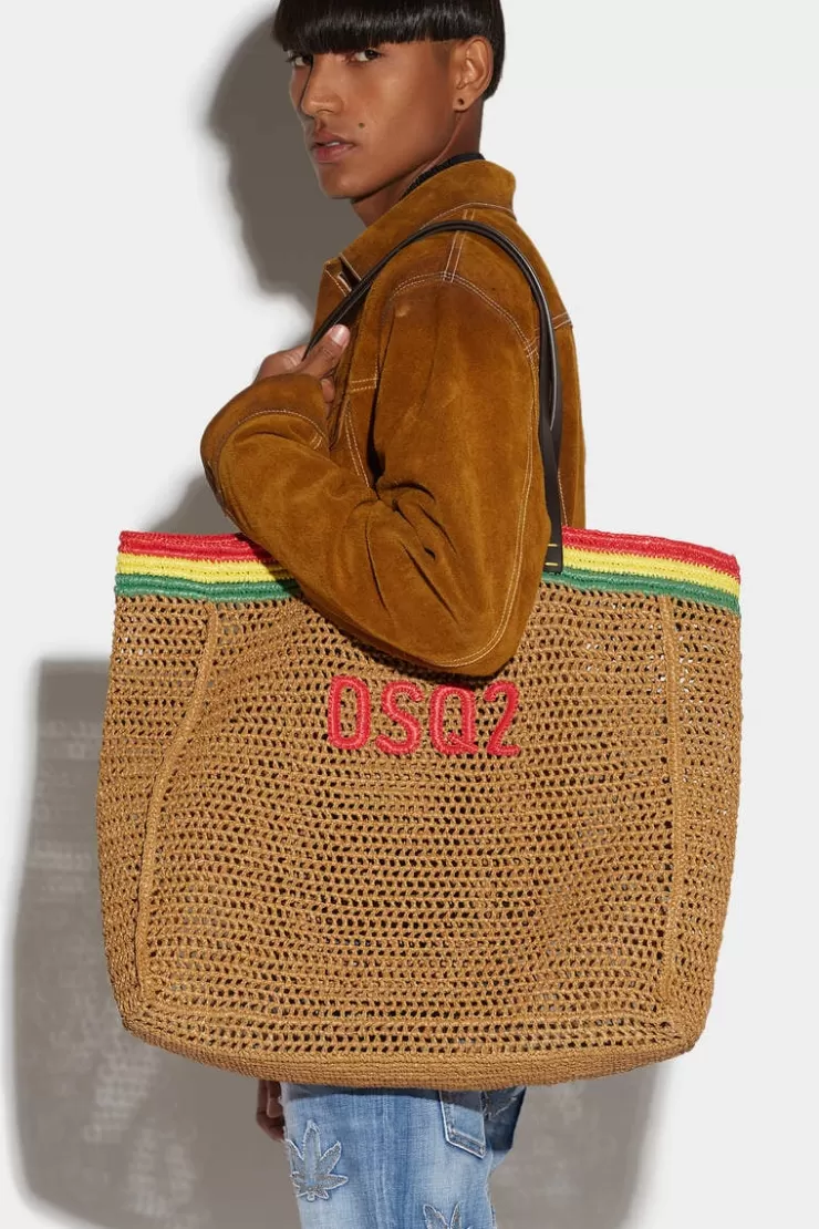 Dsquared2 Dsq2 Raffia Shopping>Uomo Borse Shopping