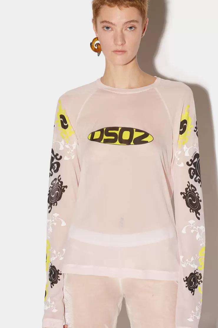 Dsquared2 Dsq2 Surf Club Longsleeves T-Shirt>Donna Top & T-Shirt