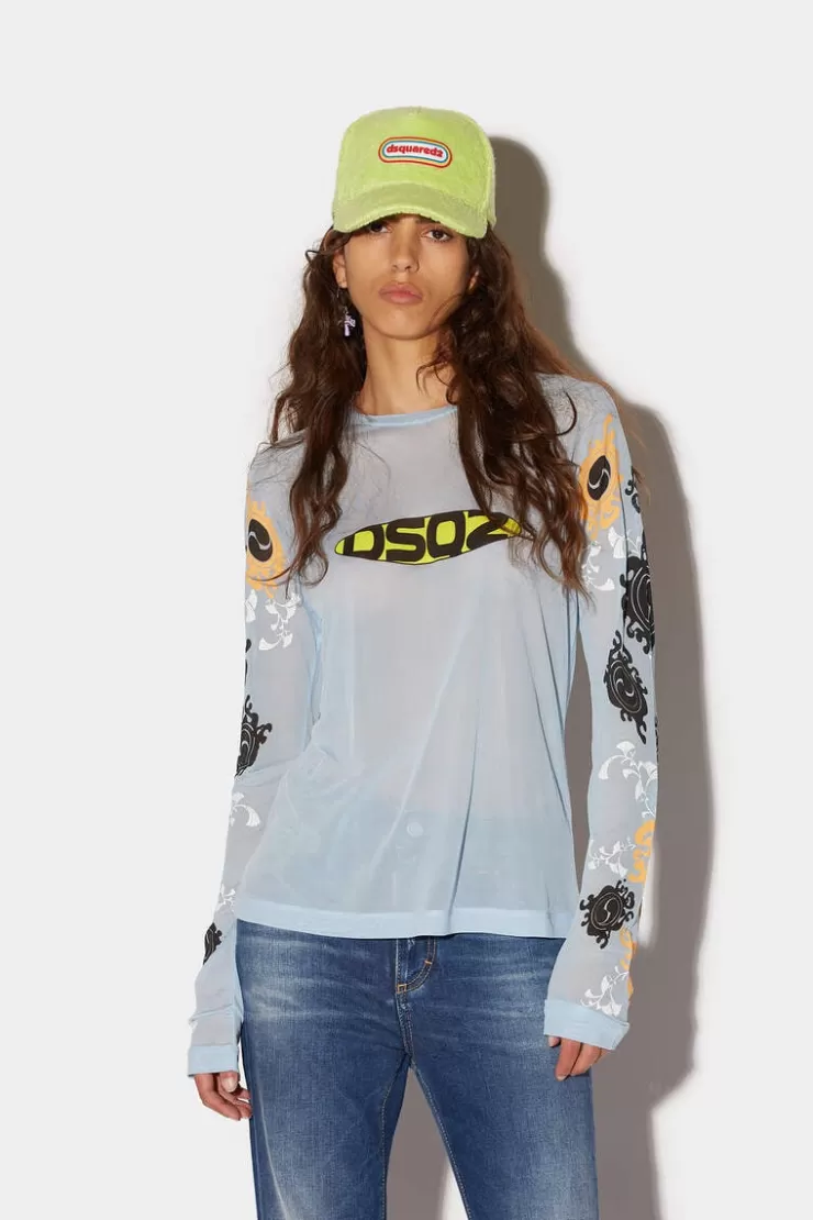 Dsquared2 Dsq2 Surf Club Longsleeves T-Shirt>Donna Top & T-Shirt