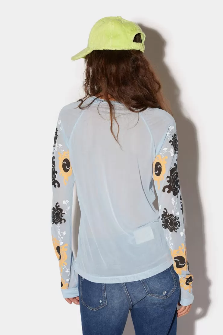 Dsquared2 Dsq2 Surf Club Longsleeves T-Shirt>Donna Top & T-Shirt