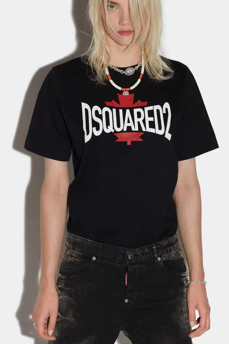 Dsquared2 Leaf Easy T-Shirt>Donna Top & T-Shirt