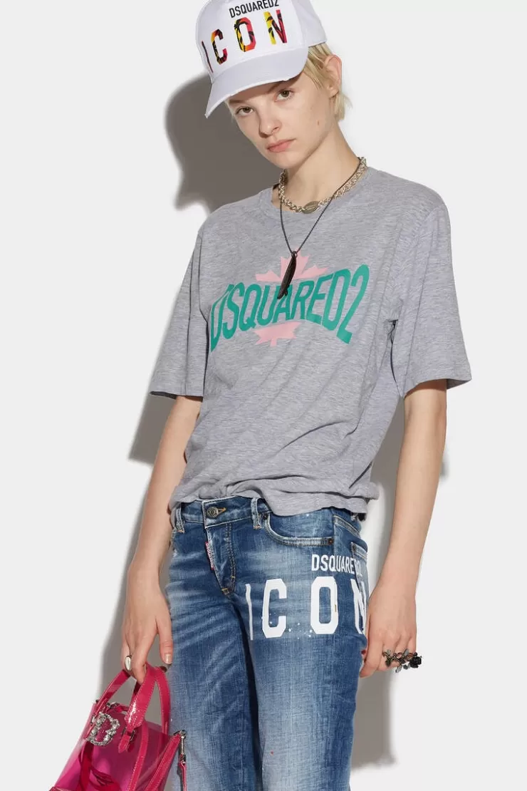 Dsquared2 Leaf Easy T-Shirt>Donna Top & T-Shirt