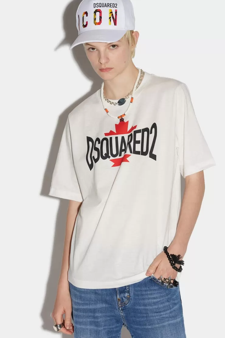 Dsquared2 Leaf Easy T-Shirt>Donna Top & T-Shirt