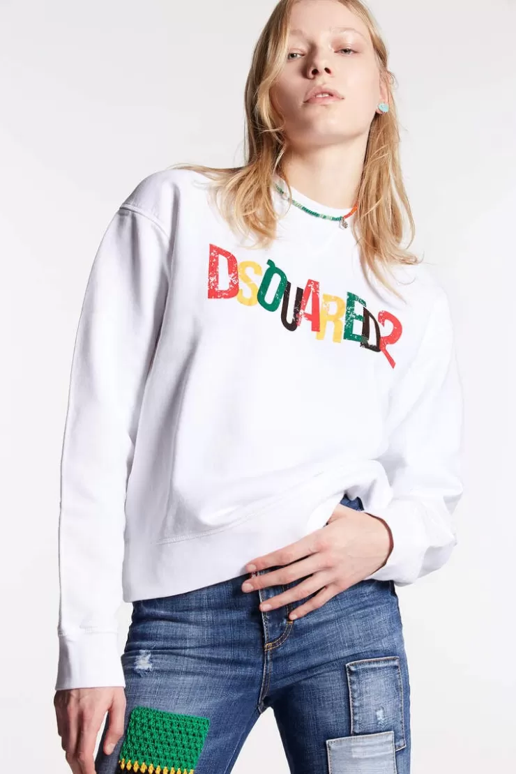 Dsquared2 Rainbow Cool Sweatshirt>Donna Felpe