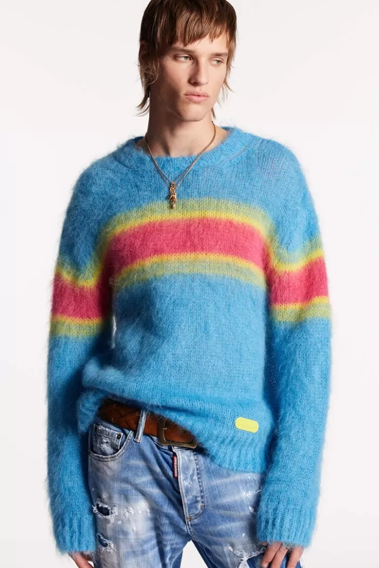 Dsquared2 Fuzzy Crewneck Knit>Uomo Maglieria