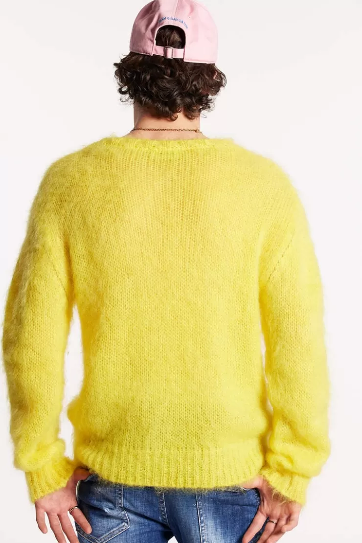 Dsquared2 Fuzzy Crewneck Knit>Uomo Maglieria