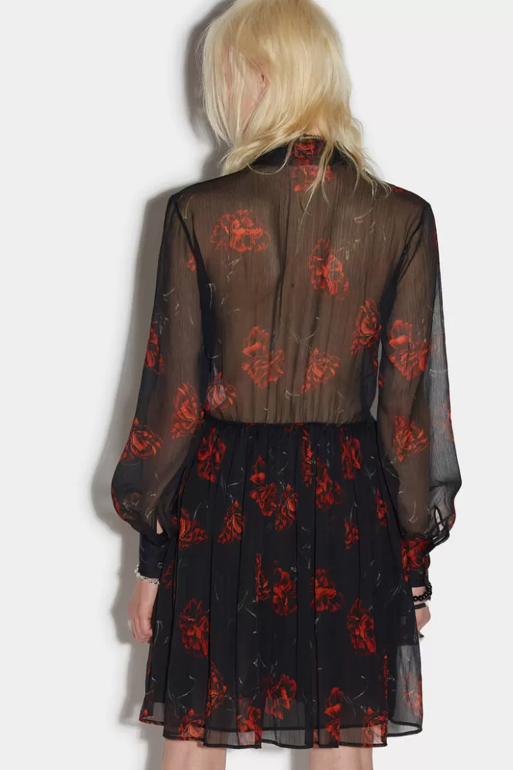 Dsquared2 Gathered Shirt Dress>Donna Vestiti E Tute