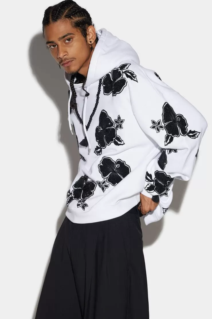 Dsquared2 Goth Flowers Herca Hoodie>Uomo Felpe