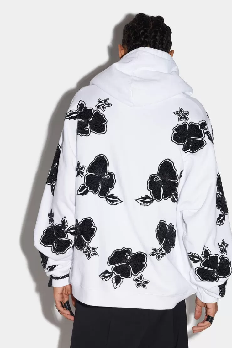 Dsquared2 Goth Flowers Herca Hoodie>Uomo Felpe