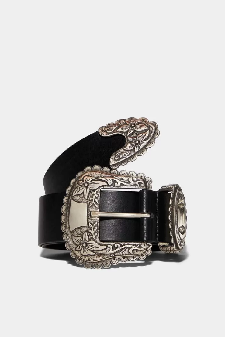 Dsquared2 Gothic Grunge Buckle Belt>Donna Cinture