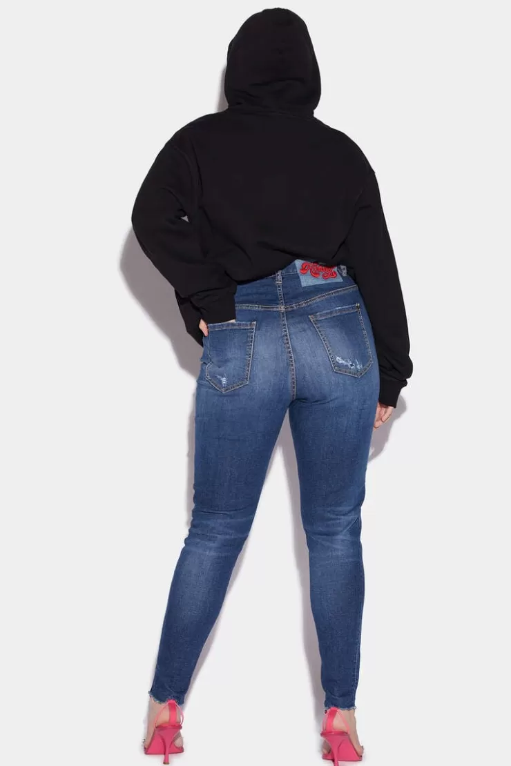 Dsquared2 Honey High Waisted Twiggy Jeans>Donna Jeans