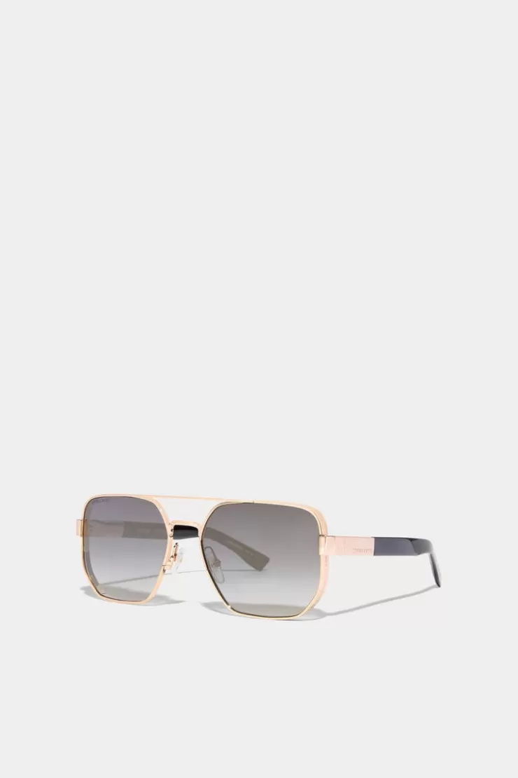 Dsquared2 Hype Gold Black Sunglasses>Donna Occhiali