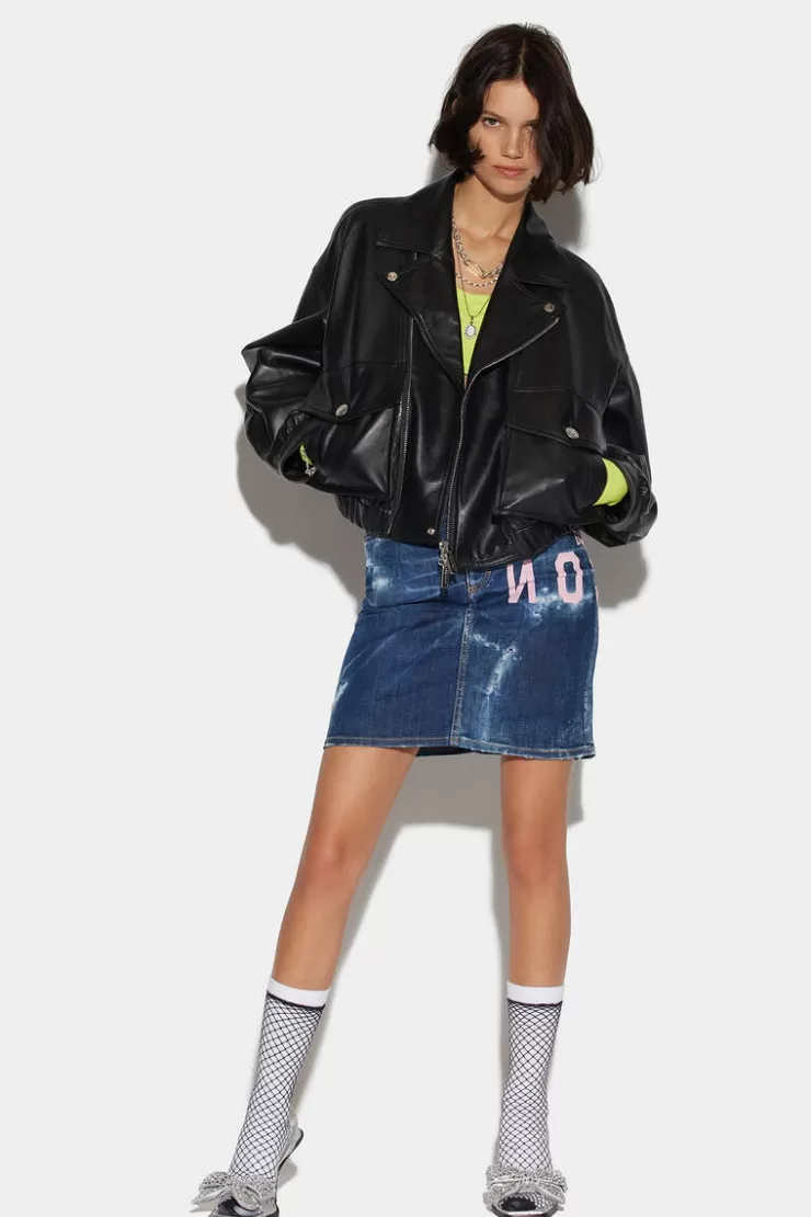 Dsquared2 Icon Cracked Skirt>Donna Gonne