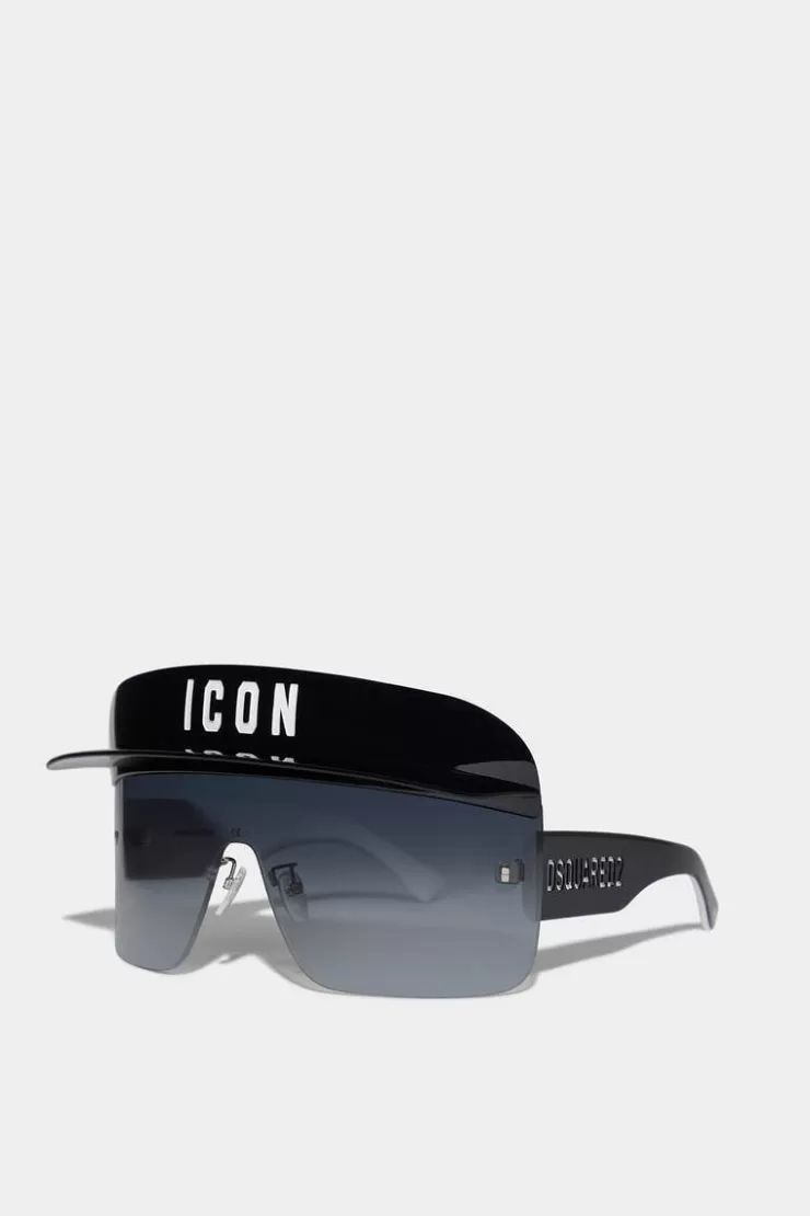 Dsquared2 Icon Mask Black Sunglasses>Donna Occhiali