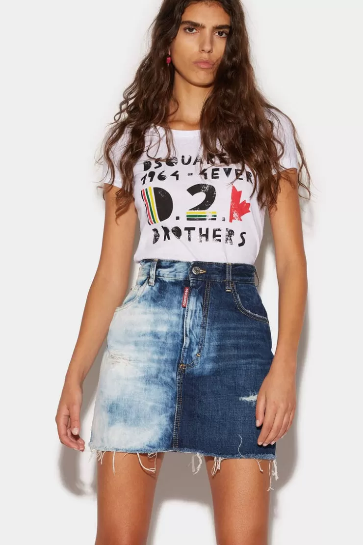 Dsquared2 Jamaican Journey Scoop T-Shirt>Donna Top & T-Shirt