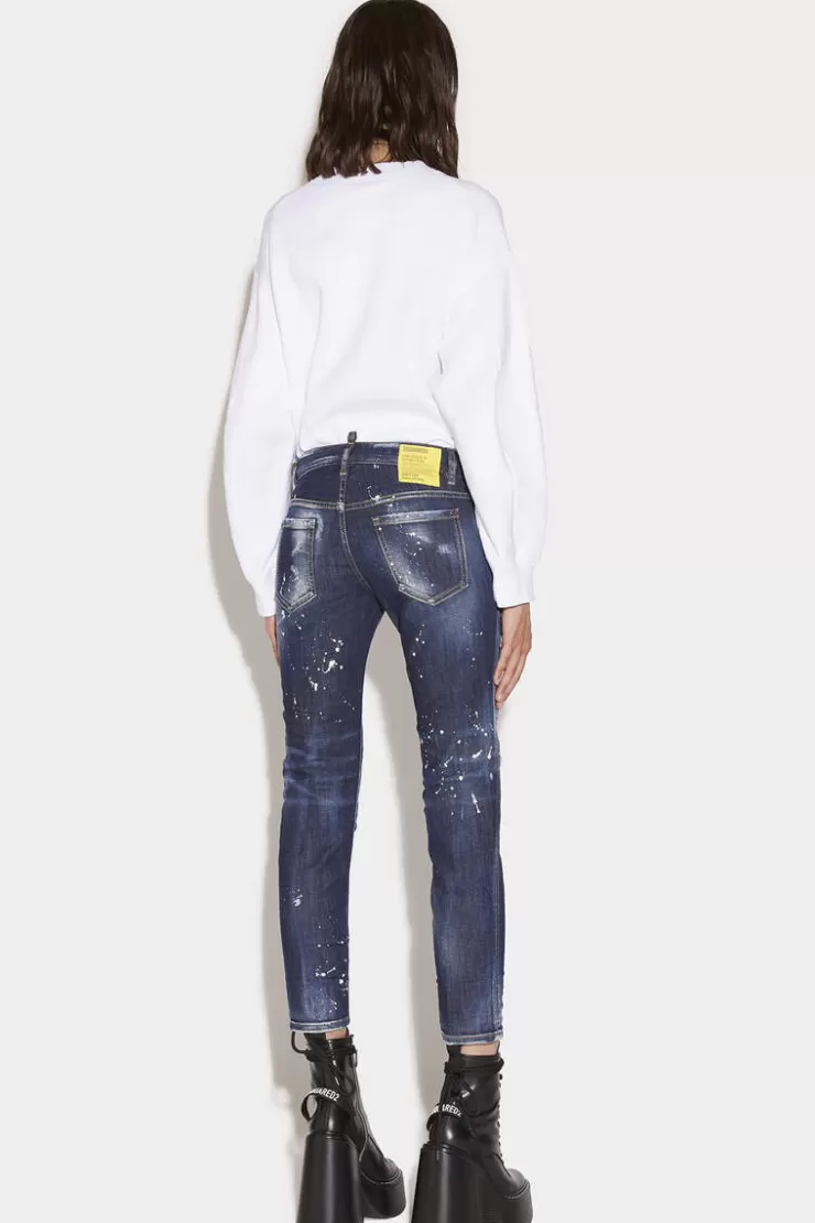 Dsquared2 Jennifer Cropped Denim Jeans>Donna Jeans