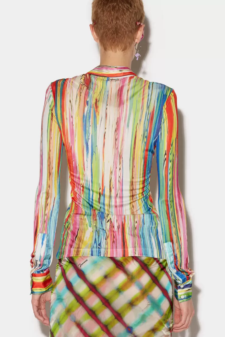 Dsquared2 Long Sleeve Jersey Shirt>Donna Camicie