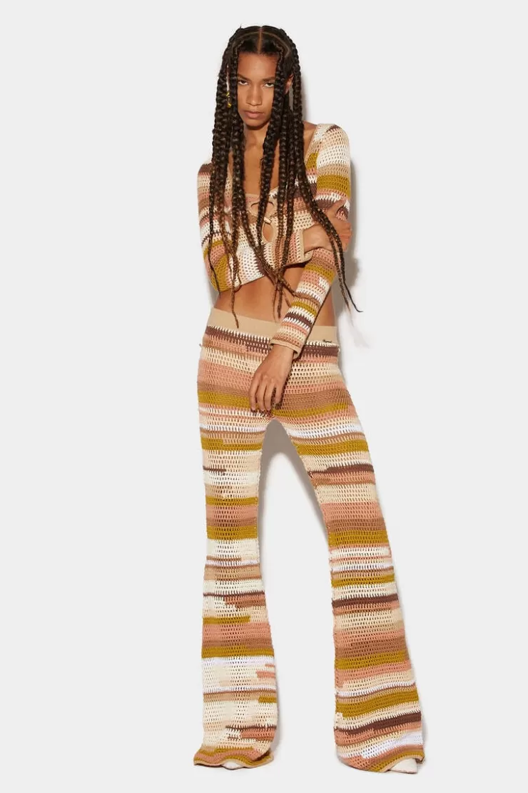 Dsquared2 Rainbow Flared Pants>Donna Pantaloni