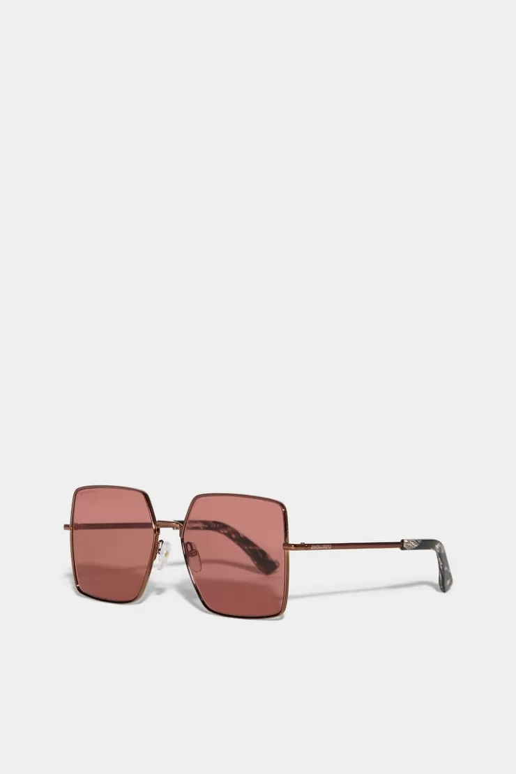 Dsquared2 Refined Brown Horn Sunglasses>Donna Occhiali