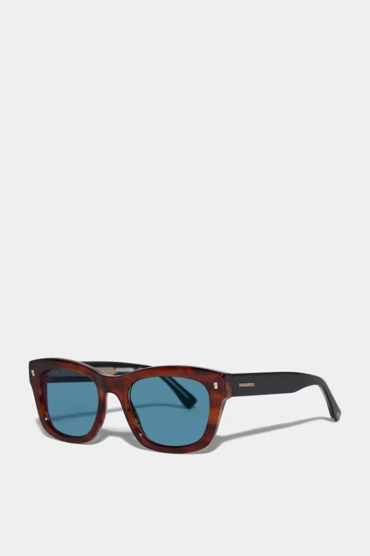 Dsquared2 Refined Brown Horn Sunglasses>Donna Occhiali