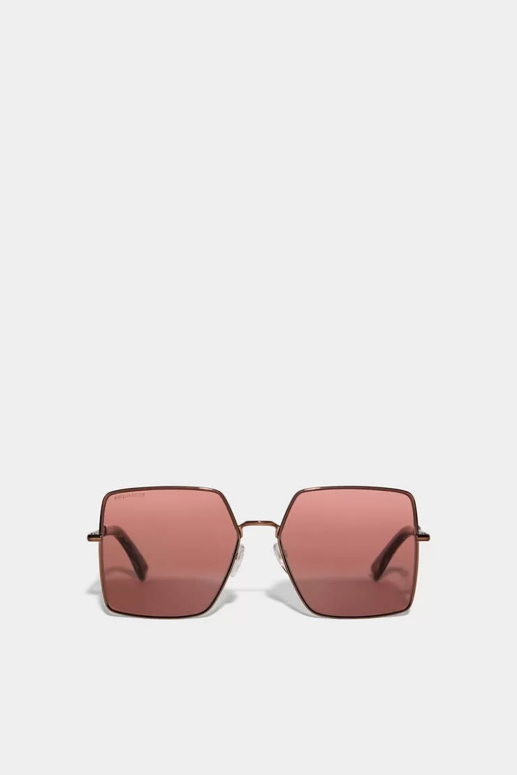 Dsquared2 Refined Brown Horn Sunglasses>Donna Occhiali