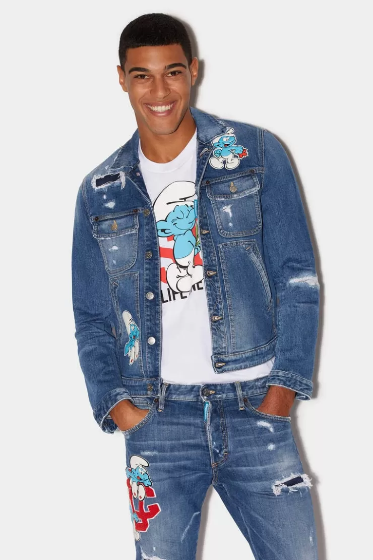 Dsquared2 Smurfs Boxy Jeans Jacket>Uomo Cappotti & Giubbotti